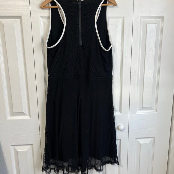 Hunter x Target Swim Coverup Dress Black Mesh A-Line Drawstring Racerback Large - Picture 7 of 8